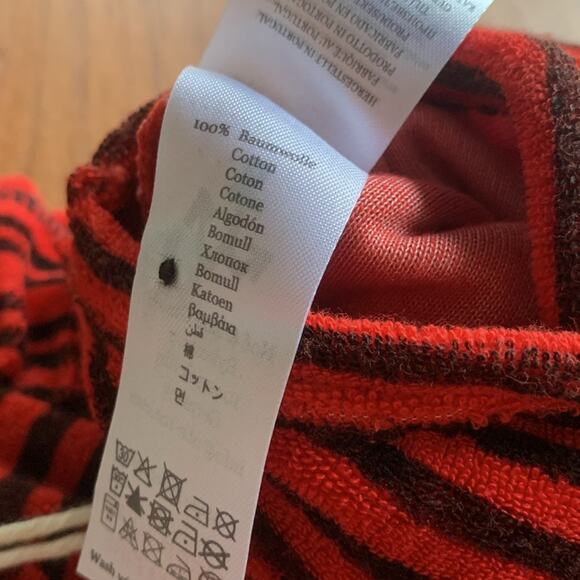 Noe & Zoe Terry Ruffle Body Onesie Red Stripes Size 0-3M NWT - Picture 8 of 8